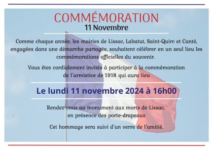 invitation commemoration 11 novembre